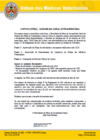 Convocatória Assembleia Geral Extraordinária dia 18 de outubro de 2024 às 15h00