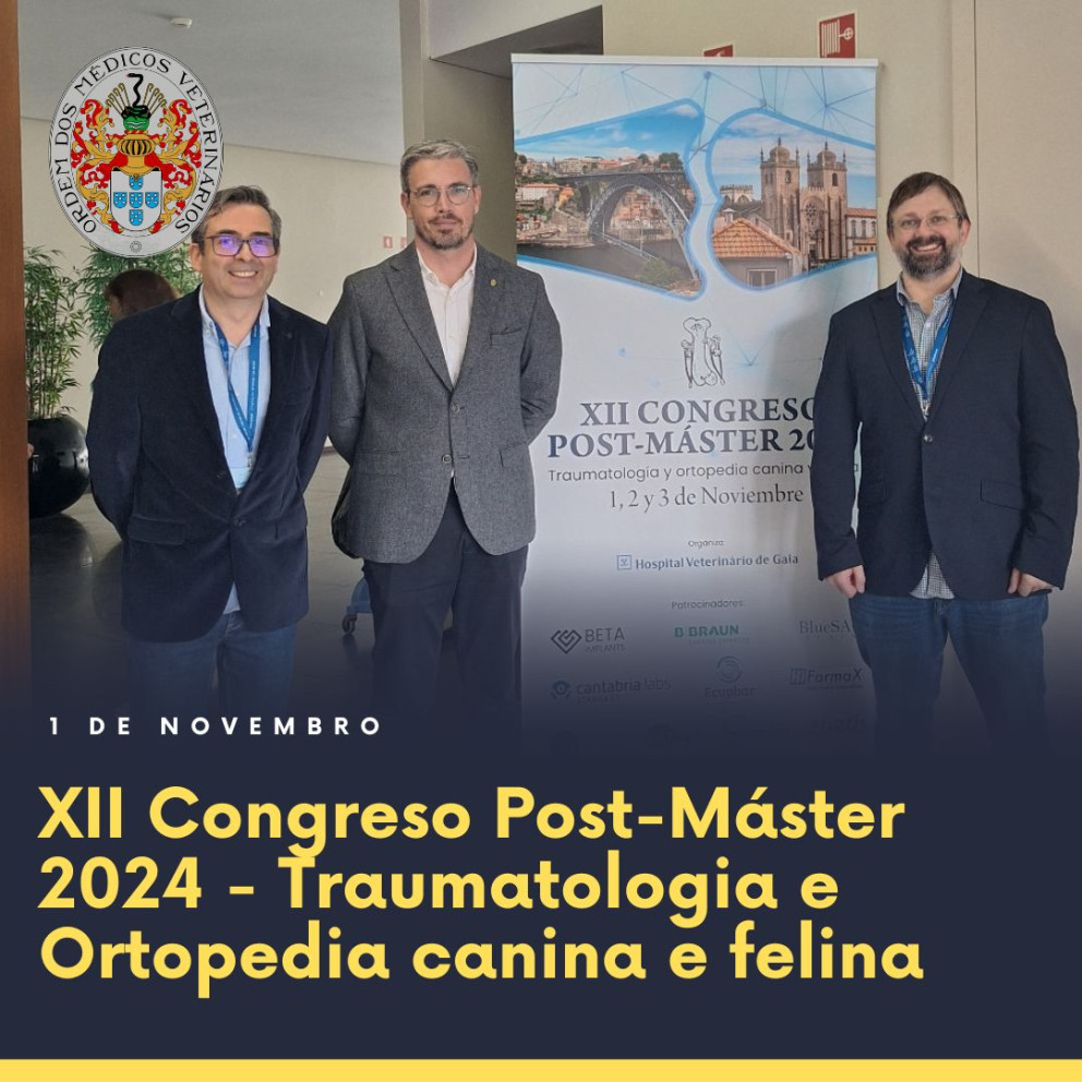 Bastonário presente no XII Congreso Post-Máster 2024 - Traumatologia e Ortopedia canina e felina